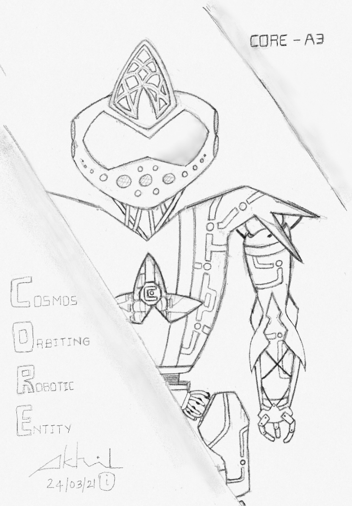 Cosmos Orbiting Robotic Entity, fictional character created
